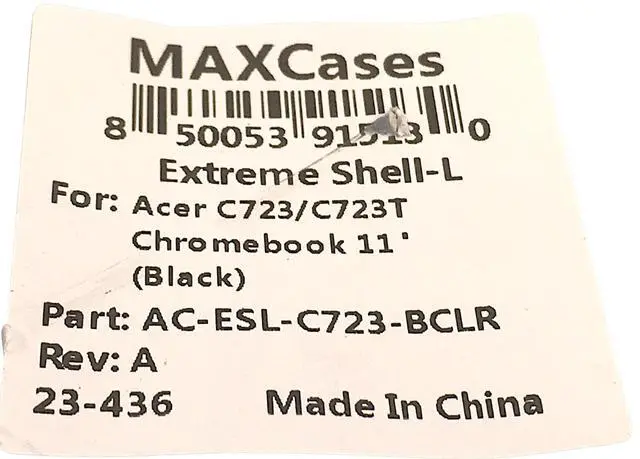 Alt view image 5 of 7 - max cases Extreme Shell-L For Acer C723/C723T chromebook 11''Black AC-ESL-C723