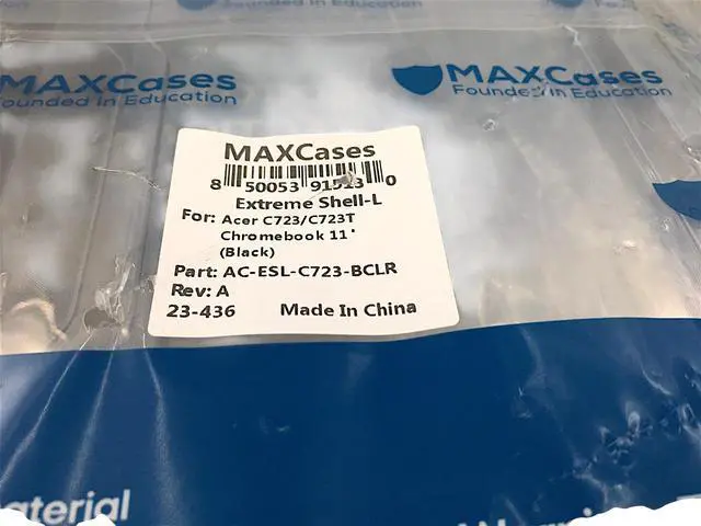 Alt view image 3 of 7 - max cases Extreme Shell-L For Acer C723/C723T chromebook 11''Black AC-ESL-C723