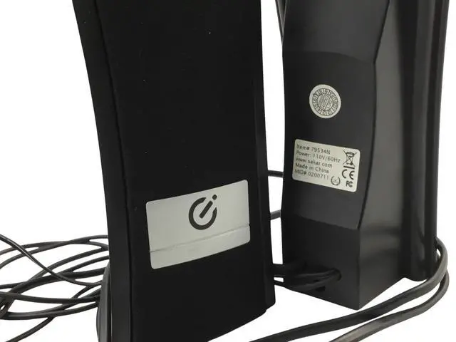 Alt view image 7 of 7 - Sakar 79534N Desktop Computer Speakers with Volume Control & Power LED  110V