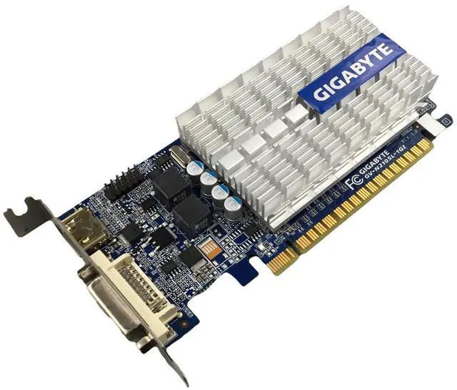 Main image of Gigabyte GeForce 210 Graphics Card Low Profile 1GB DDR3 HDMI DVI GV-N210SL-1GI