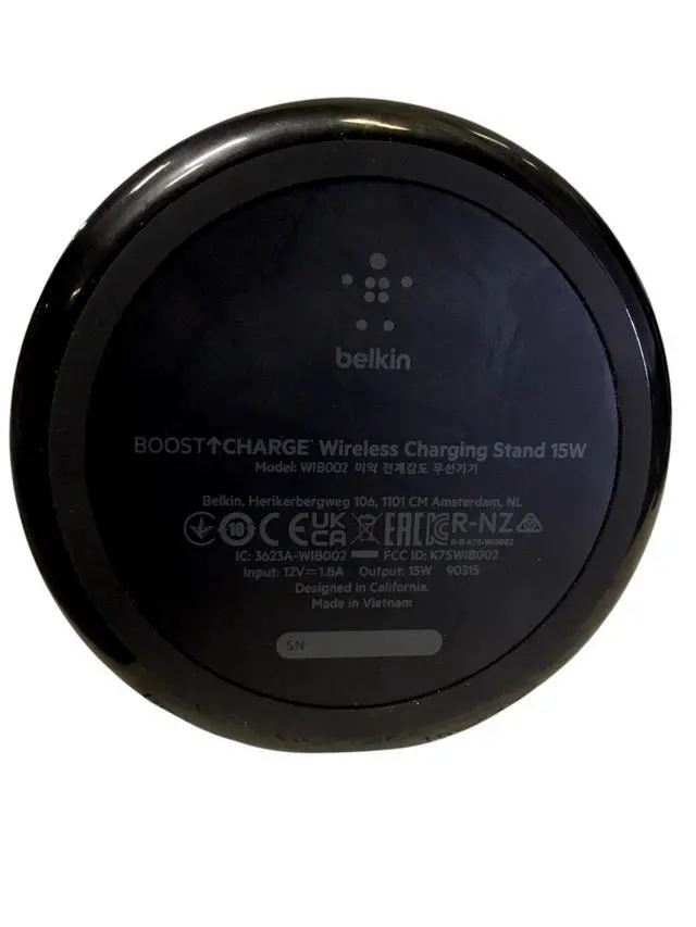 Alt view image 3 of 6 - Belkin Boost Charge Wireless Charging Stand 15W WIB002