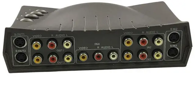 Alt view image 3 of 4 - Dynex A/V Audio -video Selector switch DX-VS201 Silver 4-Button, w/o Adapter