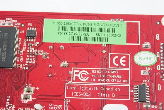 Alt view image 3 of 6 - ATI X1050 High Profile 256MB DDR VGA DVI-I S-VIDEO PCI-E Video Graphics Card 88-2C49-2E-SA A070900098361