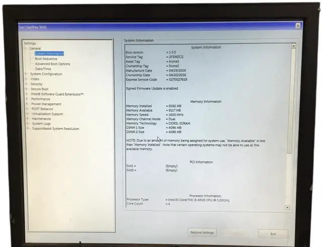 Alt view image 3 of 7 - Dell Optiplex 3040 SFF i5-6500 3.20GHz | 8GB | 480GB SSD | DVD | WIFI | Wired Mouse and Keyboard | Windows 10 Pro