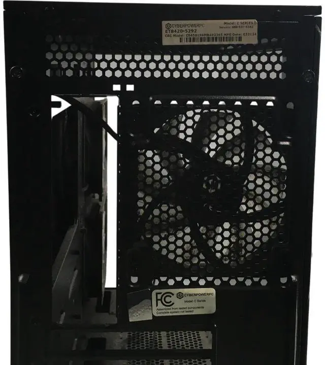 Alt view image 7 of 7 - Cyber PowerPC Model C Series ET8420-5292 Case w/ Tempered Glass &fans
