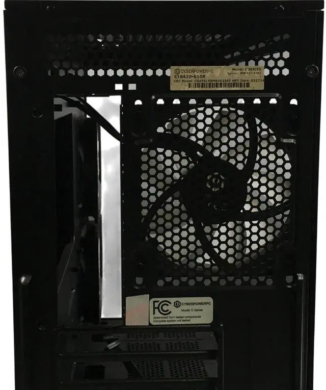 Alt view image 7 of 7 - Cyber PowerPC Model C Series ET8420-6108 Case w/ Tempered Glass &fans