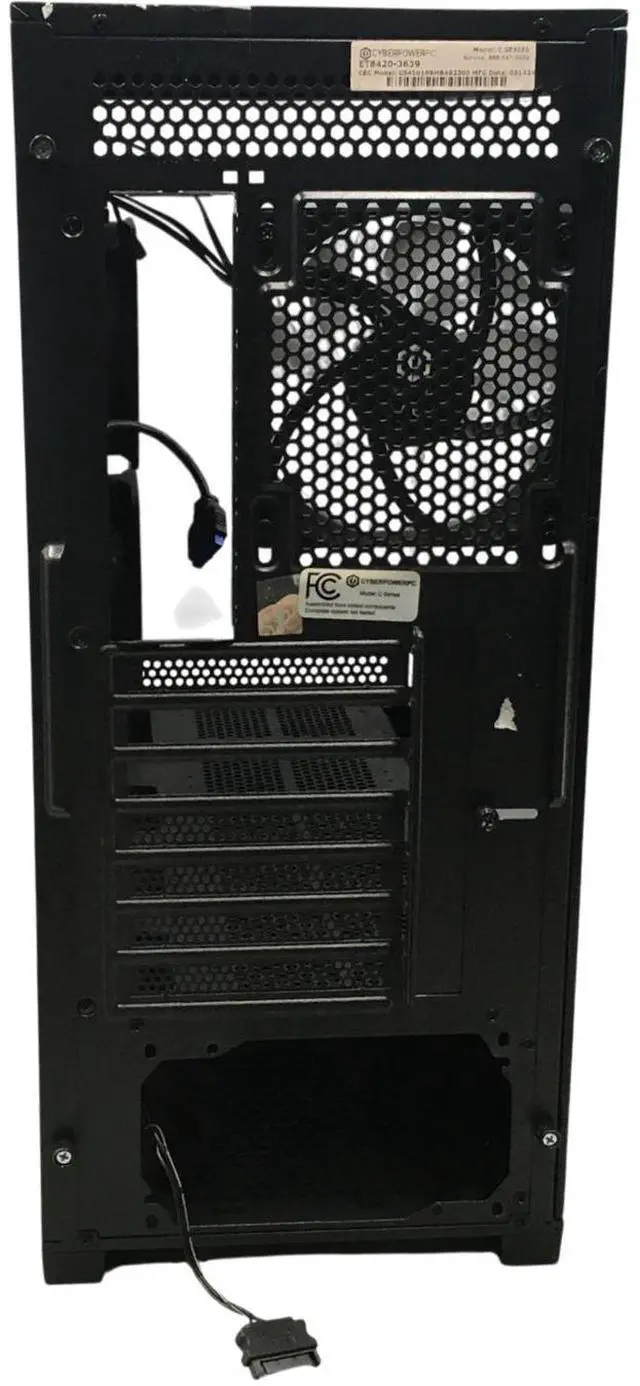 Alt view image 7 of 7 - Cyber PowerPC Model C Series ET8420-3639 Case w/ Tempered Glass &fans