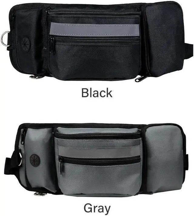 Alt view image 2 of 6 - Dog Treat Pouch Bag with Water Bottle Holder Puppy Dog Training Snack Bag Built-in Poop Bag Dispenser Zipper Pocket