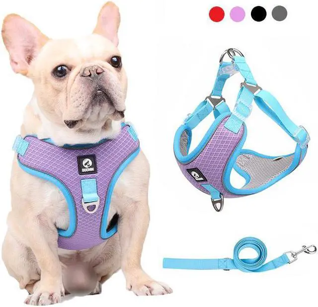 Main image of Adjustable Dog Harness No Pull Reflective Medium Large Dog Harness and Leash Set For French Bulldog Greyhound Walking Running