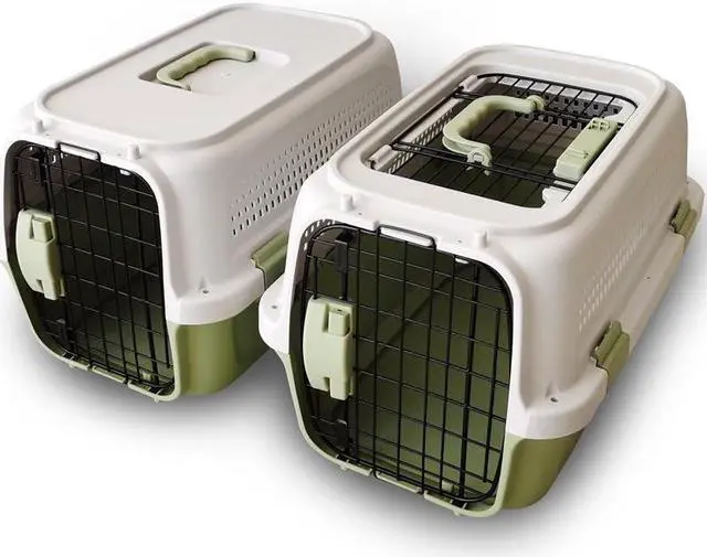 Alt view image 2 of 7 - Dog Air Box With Skylight Portable Cage Rabbit Dog Cat Consignment Box Wholesale Pet Air Box Small Purple