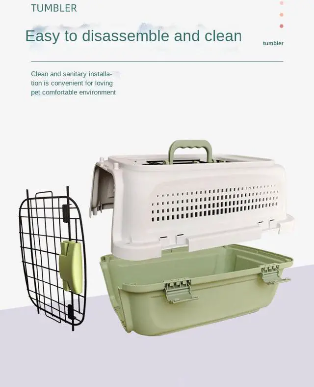 Alt view image 7 of 7 - Dog Air Box With Skylight Portable Cage Rabbit Dog Cat Consignment Box Wholesale Pet Air Box Small Purple