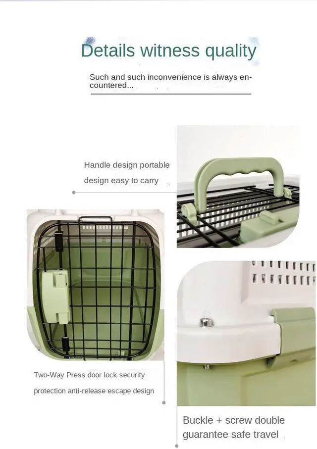 Alt view image 3 of 7 - Dog Air Box With Skylight Portable Cage Rabbit Dog Cat Consignment Box Wholesale Pet Air Box Small Purple