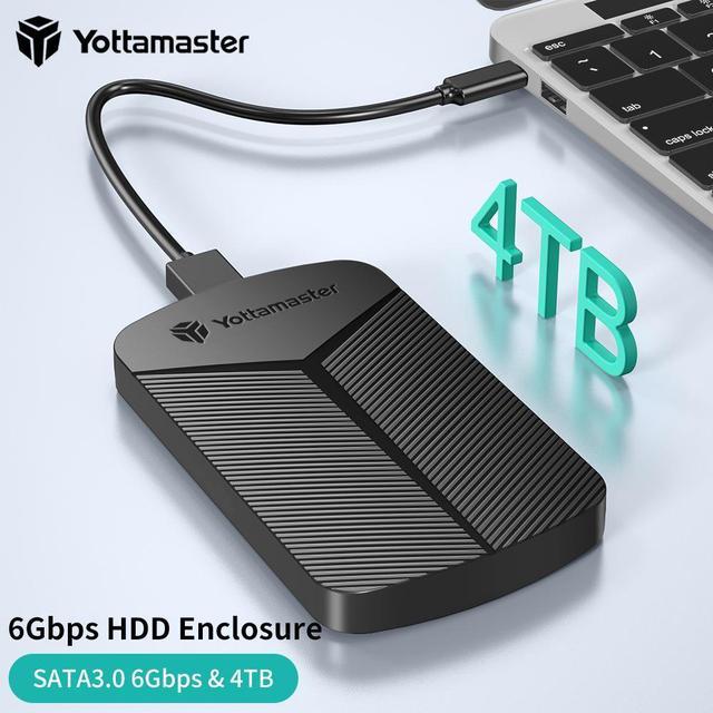 Yottamaster 2.5 inch Hard Drive Enclosure - USB 3.0 to SATA III Tool-Free  HDD/SSD Enclosure for 7mm with UASP, Supports up to 4TB, Compatible with Seagate  WD Toshiba Samsung PS4 Xbox 
