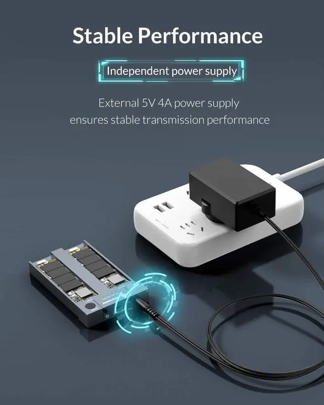 Alt view image 6 of 7 - Yottamaster Dual-Bay M.2 NVMe Cloner Duplicator, Aluminum Alloy Offline Cloning Docking Station, 10Gbps USB C to NVME SSD Enclosure Hot Swappabe for NVMe PCIe Size 2230/2242/2260/2280 (up to 8TB)