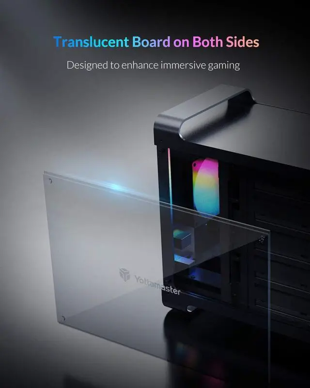 Alt view image 4 of 7 - Yottamaster 5 Bay Hard Drive Enclosure,Aluminum Alloy 2.5"& 3.5" SATA HDD/SSD External HDD SSD Storage Enclosure with 80mm RGB Silent Fan,Supports 5X18TB Capacity for PC DIY Experts&Gamers