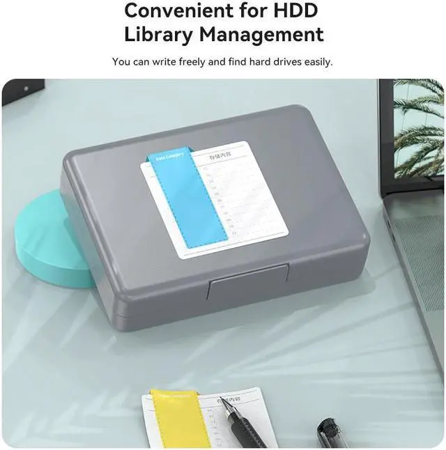 Alt view image 6 of 7 - Yottamaster Pack of 1 3.5 Inch Hard Drive Case Protective Case with Sticker Sticky Note for 3.5 Inch Hard Drives / Cameras / Mobile Power Supply 1