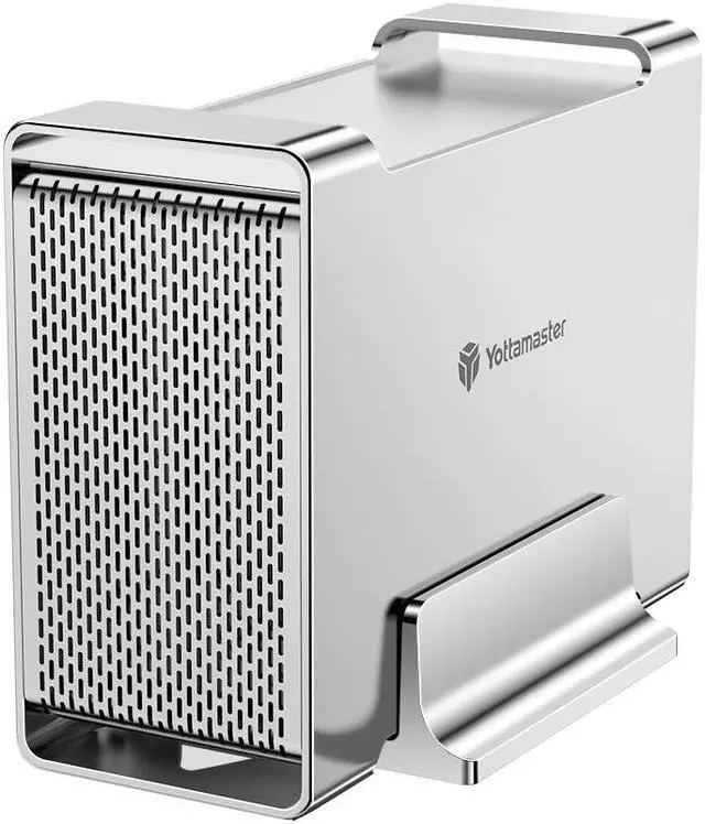 Main image of 2 Bay RAID Hard Drive Enclosure, Yottamaster USB3.1 Gen2 Type C Aluminum External SATA HDD Enclosure with RAID 0/1/SPAN for 2.5" HDD, Support up to 8TB