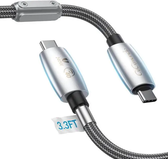 Main image of GiGimundo by Yottamaster [3.3Ft 240W Thunderbolt 4Cable, Support 8K@60Hz/30Hz/4K@60Hz & 40Gbps Data Transfer, Compatible with Thunderbolt 4/3 / USB 4 Cable, for Type-C MacBooks, iPad Pro, Hub, Docking