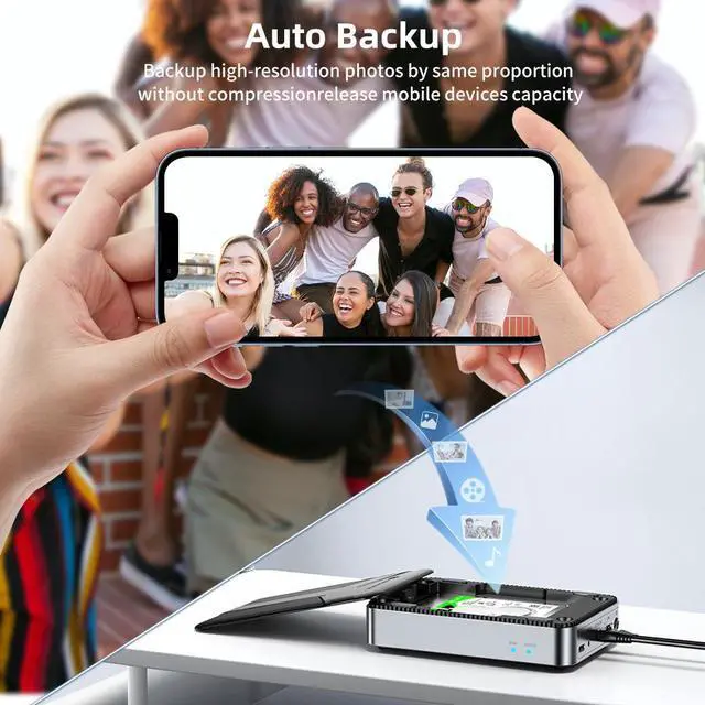 Alt view image 5 of 6 - Yottamaster NAS Enclosure for 3.5" SATA HDD/SSD, 1 Bay Network Attached Storage, 1GbE Port, 1GB RAM DDR4, Personal Private Cloud, Network Hard Drive Enclosure Ethernet (Diskless) 20TB