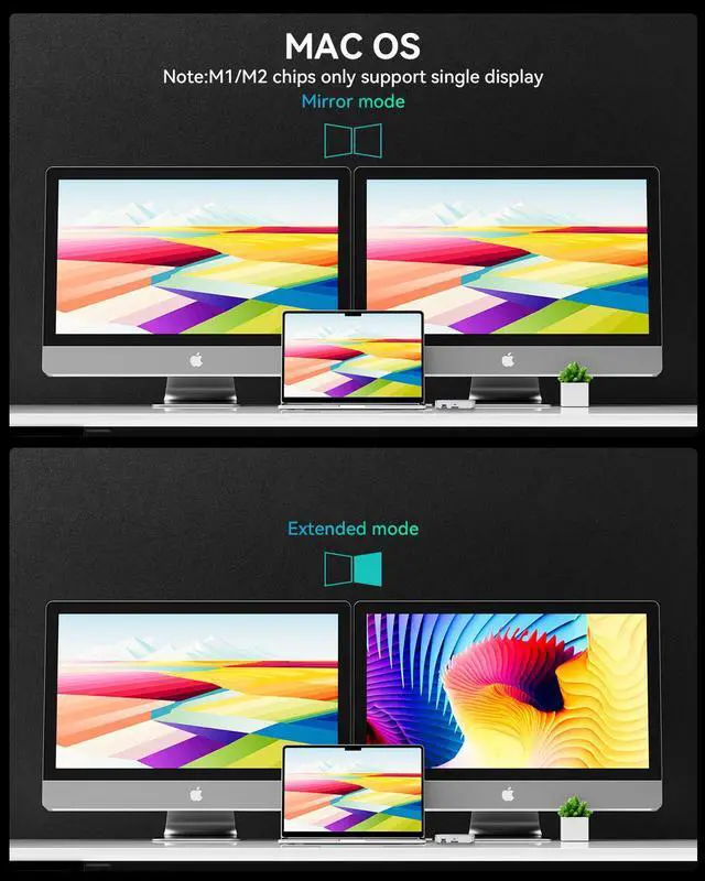 Alt view image 4 of 7 - Yottamaster 5 in 1 USB4 HUB 40Gbps, Single 8K 30Hz or Dual 4K60Hz Display, PD 85W, USB 3.2 Gen2, Compatible with Mac, Windows, Thunderbolt 4/3 and Type-C Devices