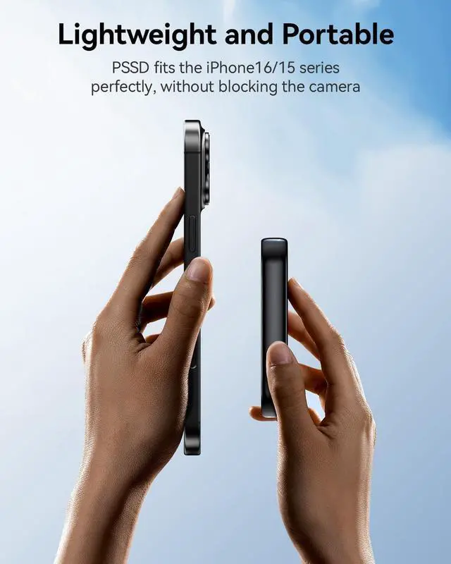 Alt view image 7 of 7 - Yottamaster 1TB Magnetic External SSD, Up to 2000MB/s USB 3.2 Gen 2x2 Portable Solid State Drive, Supports 4K ProRes HDR Compatible with iPhone 16/15 Pro Max, Smartphone, Tablet, Laptop - PF20