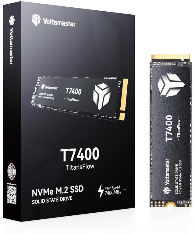 Main image of Yottamaster Gaming-grade 4TB SSD, M.2 PCIe Gen4x4 NVME SSD, Up to 7450/6500MB/s Read/Write, 4TB M.2 NVMe Internal Solid State Drive with 3D TLC NAND, Gaming SSD Compatible with PS5, PCs, Laptops