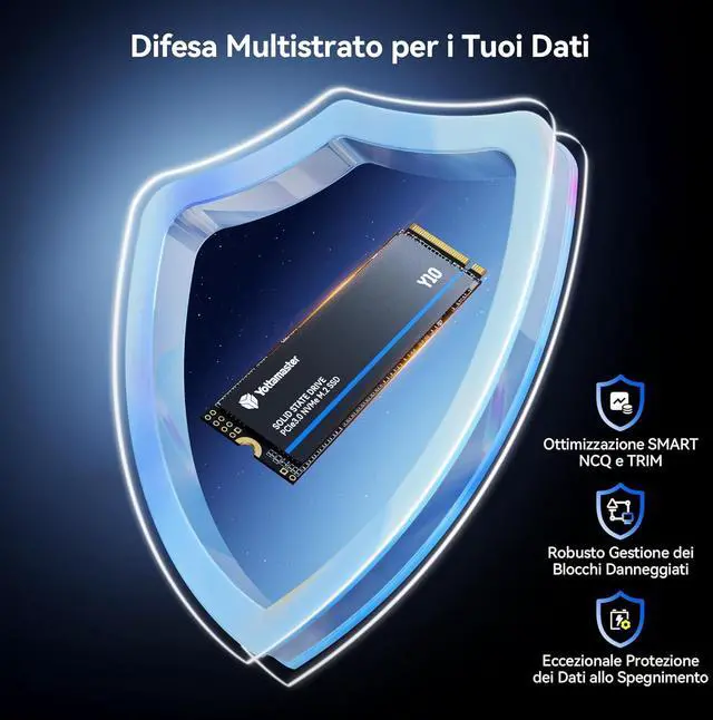 Alt view image 2 of 7 - Yottamaster Gaming-grade128GB SSD M.2 PCIe 3.0, Fino a 1700MB/s, M.2 2280 NVMe Solid State Drive interno con Flash NAND 3D TLC, Aggiornamento dello Storage per PC Computer, Laptop, Gaming