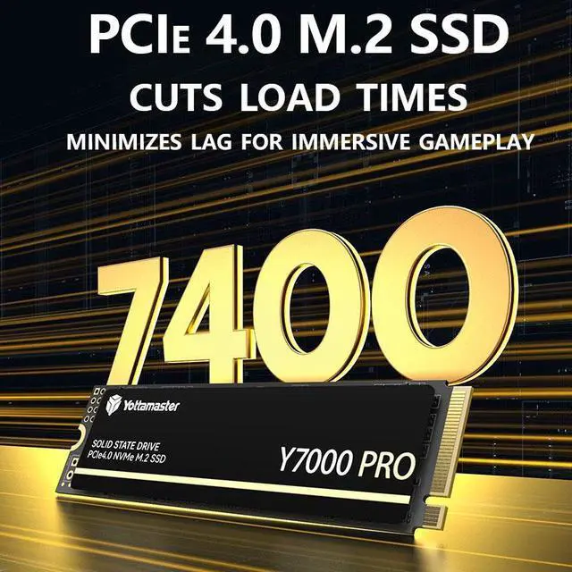 Alt view image 2 of 7 - Yottamaster 2TB Gaming-grade SSD M.2 2280, featuring M.2 PCIe 4.0 NVMe interface with Xtacking 3.0 architecture TLC flash memory chips, HMB mechanism, third-generation Agile ECC, detachable heatsink.