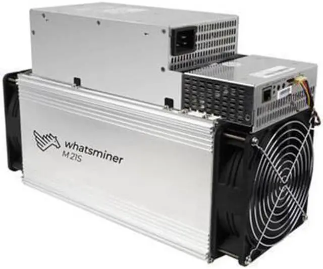 Main image of Whatsminer M21S from Microbt Mining Asic Bitcoin Miner Blockchain Miner Microbt whatsminer SHA-256 algorithm with a maximum hashrate of 58Th/s for a power consumption of 3480W
