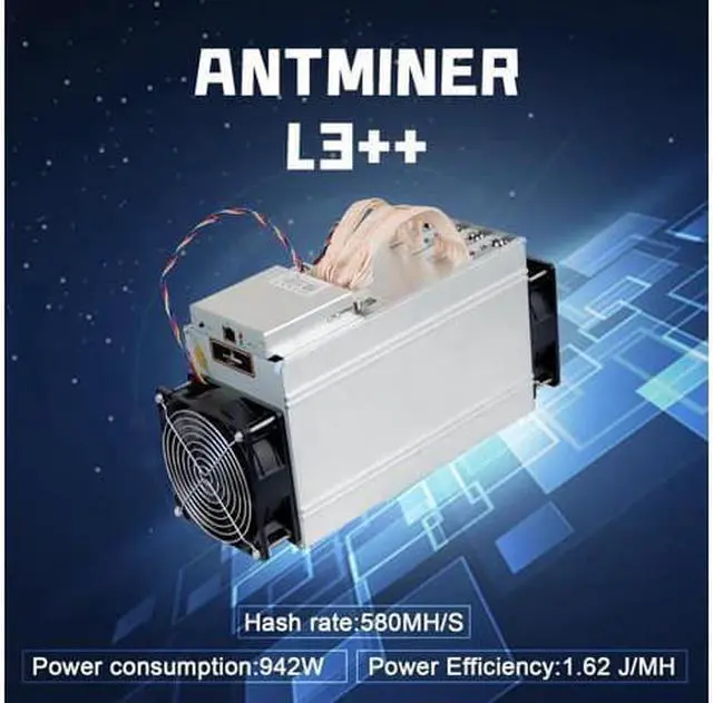 Alt view image 2 of 6 - Antminer L3++ 580MH/S Litecoin Miner, Scrypt LTC Litecoin Dogecoin Mining Machine ASIC Miner Better Than L3 L3+ S9 Miner-X3pcs