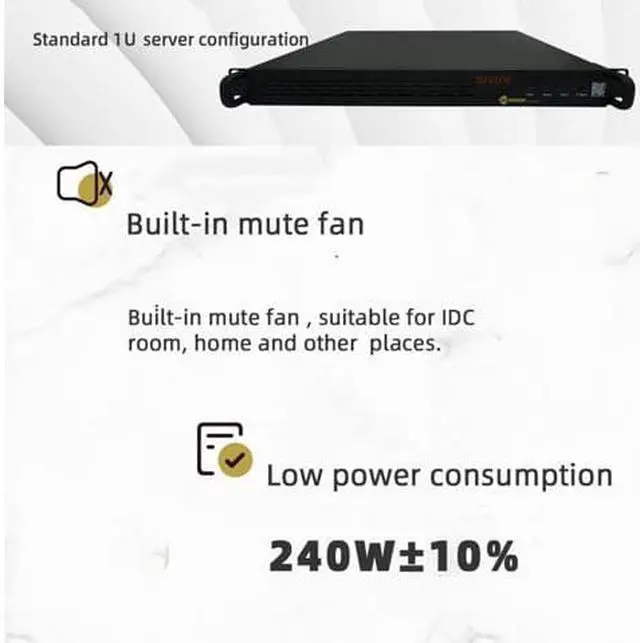 Alt view image 6 of 6 - ETC Miner Machine New Jasminer X4 1U Server ETC Asic Mute Miner Hashrate of 520MH/s with Lowest Consumption 240W Ethereum Miner Supply and Guaranty by ELEC SPACE 180 Days Good for Home Mining