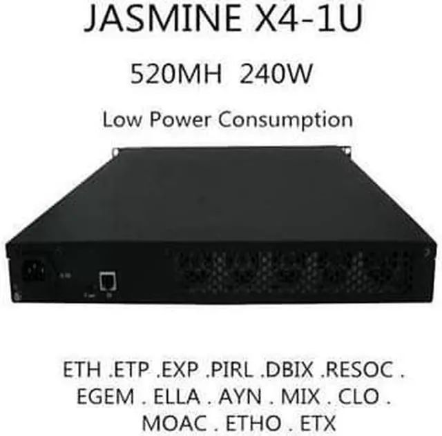 Alt view image 3 of 6 - Jasminer X4 Miner 1U Server Architecture 520MH/s Hashrate 240W Power Consumation ETH Miner Ethereum Miner Supply and Guaranty by Cooldragon