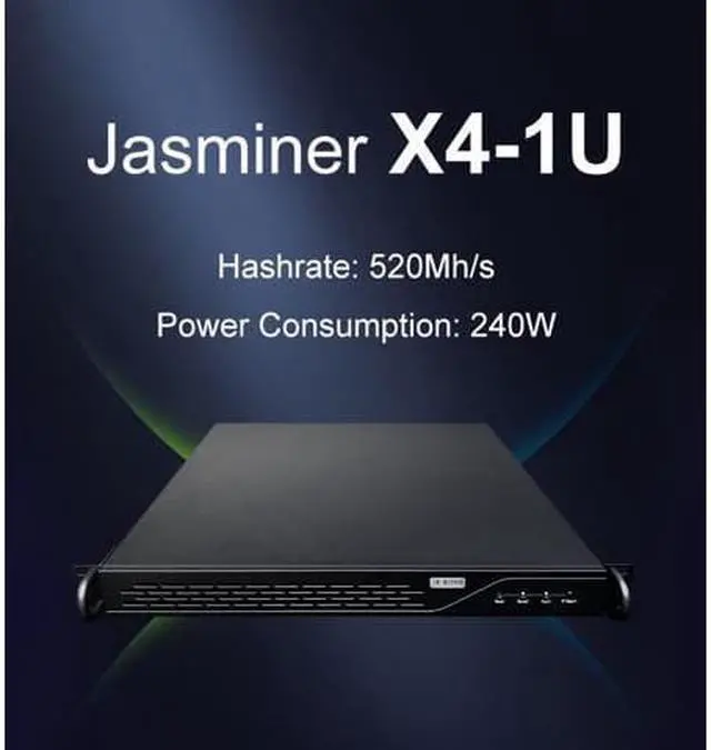 Main image of Release Jasminer X4 Miner 1U Server Architecture 520MH/s Hashrate 240W Power Consumation ETH Miner Ethereum Miner Supply and Guaranty by Egutek 180 Days