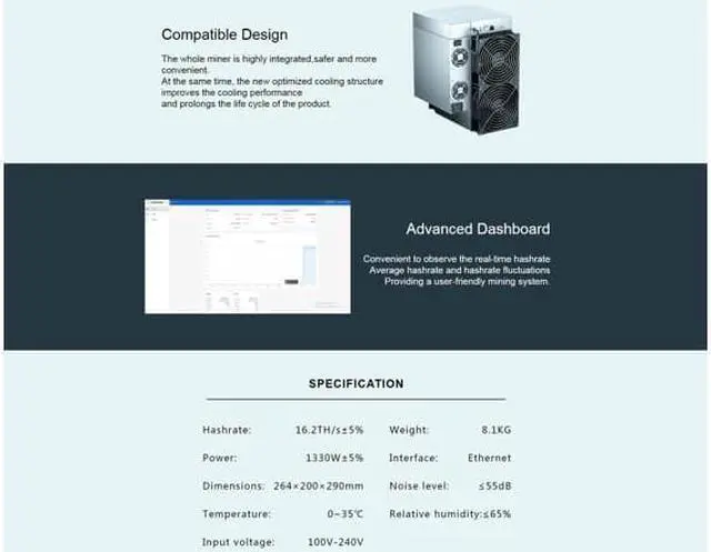 Alt view image 4 of 4 - KD-LITE KDA Kadena Miner 16.2TH/s 1330W