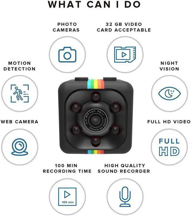 Alt view image 5 of 6 - Spy Camera Hidden Camera Mini Spy Camera Wireless 1080P HD Portable Small Camera with Motion Detection Loop Recording , Nanny Cam for Home Indoor Outdoor Security