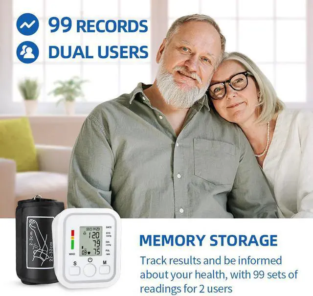 Alt view image 5 of 6 - Automatic Upper Arm Blood Pressure Monitor BP Machine Meter Digital Arm Cuff