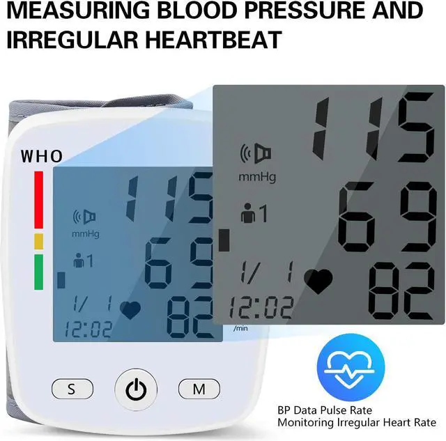 Alt view image 7 of 7 - Wrist Blood Pressure Monitor Wrist Cuff, BP Automatic Digital Portable Adjustable Home Pressure Machine