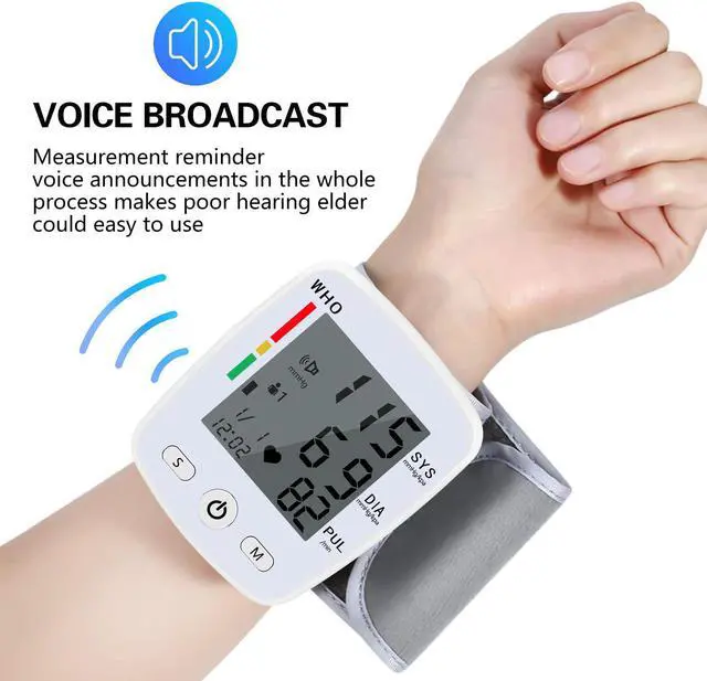 Alt view image 3 of 7 - Wrist Blood Pressure Monitor Wrist Cuff, BP Automatic Digital Portable Adjustable Home Pressure Machine