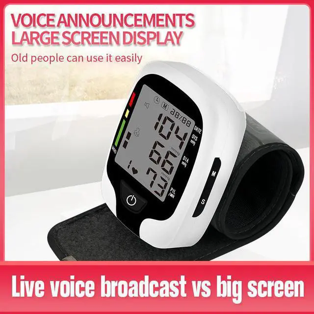 Alt view image 6 of 7 - TAKROL W-03 Automatic Blood Pressure Monitor Wrist Cuff for Home Use Voice  BP Machine Digital BP Monitor with Large LCD Display