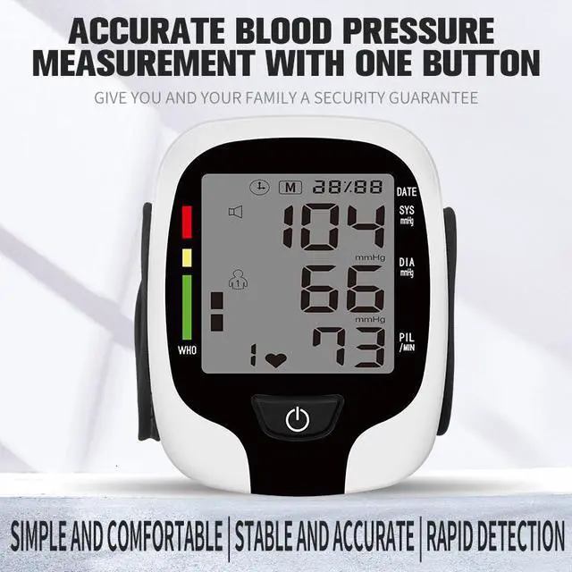 Alt view image 3 of 7 - TAKROL W-03 Automatic Blood Pressure Monitor Wrist Cuff for Home Use Voice  BP Machine Digital BP Monitor with Large LCD Display