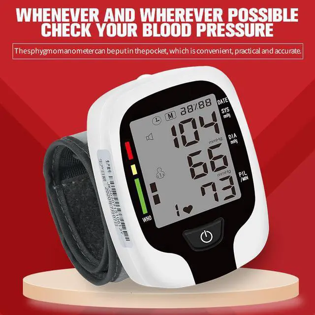 Alt view image 5 of 7 - TAKROL W-03 Automatic Blood Pressure Monitor Wrist Cuff for Home Use Voice  BP Machine Digital BP Monitor with Large LCD Display