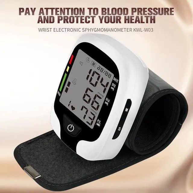 Alt view image 2 of 7 - TAKROL W-03 Automatic Blood Pressure Monitor Wrist Cuff for Home Use Voice  BP Machine Digital BP Monitor with Large LCD Display