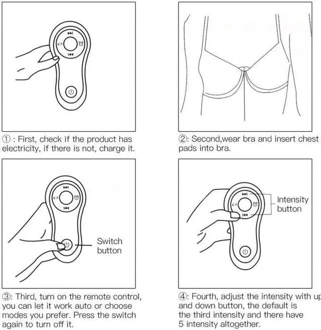 Alt view image 5 of 5 - Takrol TKL-BR02 Breast Massager Electric Chest Enlargement Massager