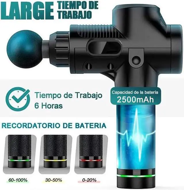 Alt view image 4 of 7 - TAKROL G-01Massage Gun  Percussion Muscle Massage Fascia Gun for Pain Relief, Super Quiet Portable Neck Back Body Relaxation Deep Tissue Massager, Muscle Therapy Gun with 12 Speeds 12 Massage Heads