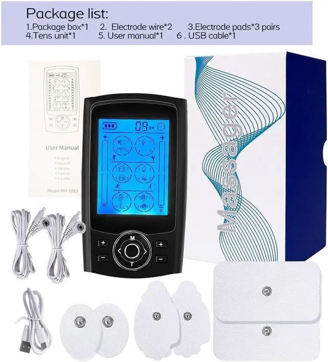 Alt view image 4 of 7 - TAKROL T-108 Muscle Stimulator Body Massage Healthy Care EMS Electric Tens Massager Acupuncture Digital Therapy Machine Electrostimulator