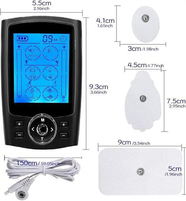 Alt view image 6 of 7 - TAKROL T-108 Muscle Stimulator Body Massage Healthy Care EMS Electric Tens Massager Acupuncture Digital Therapy Machine Electrostimulator