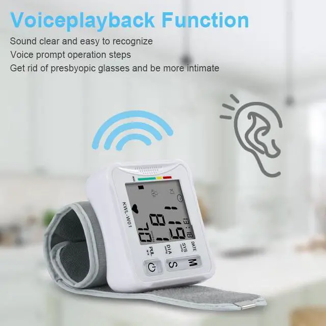 Alt view image 7 of 7 - TAKROL KWL-W01 Portable Wrist Blood Pressure Monitor Digital LCD Display Wrist Cuff Sphygmomanometer