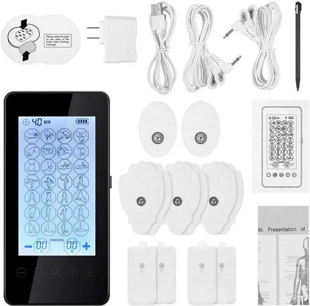 Main image of TAKROL EMS Electronic Massager Muscle Stimulator Therapy Stimulation Tens Unit 28 Modes Electric Massage Pain Relief Adjustable Lightweight with Touch Screen LCD Display