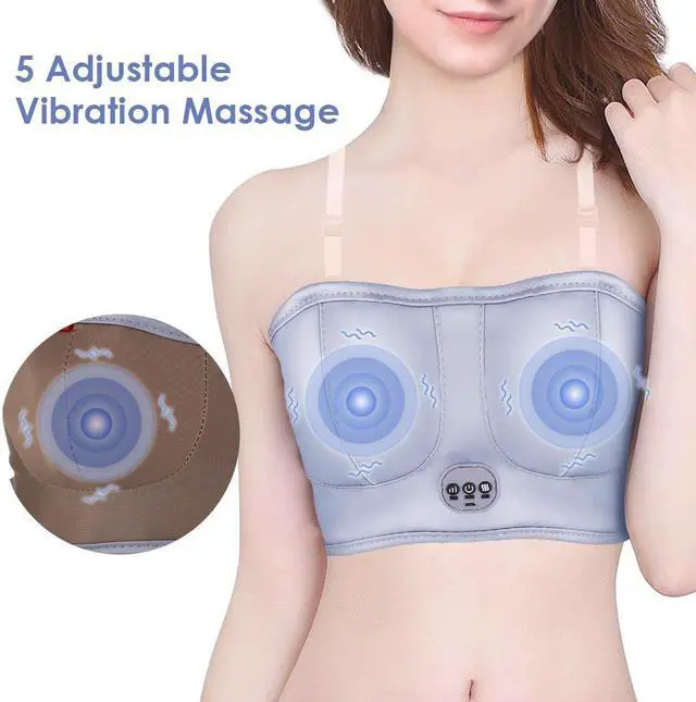 Alt view image 5 of 7 - TAKROL Electric Breast Massage Bra Vibration Chest Massager Wireless Breast Enhancement Instrument Breast Heating Stimulator Enhancer