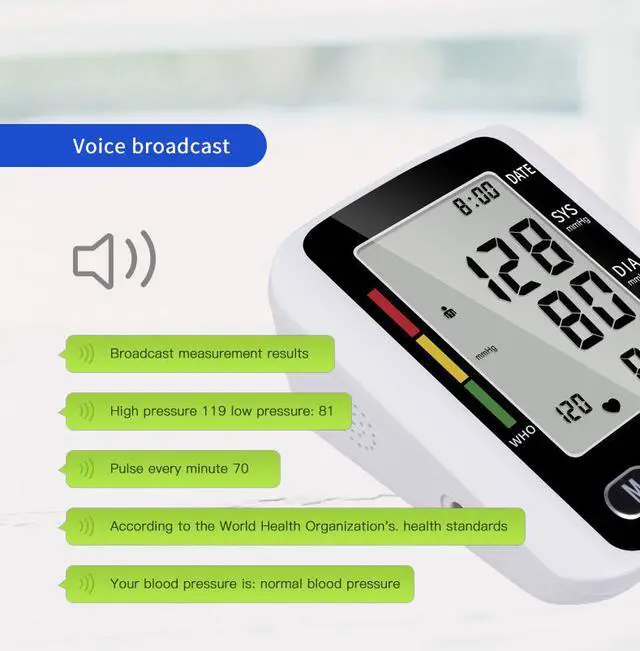 Alt view image 3 of 7 - TAKROL Blood Pressure Monitor Electronic Blood Pressure Meter Electronic Sphygmomanometer Arm Style Home Tonometer